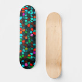 Farbenfrohe, mehrfarbige Mosaikmuster Skateboard (Vorderseite)