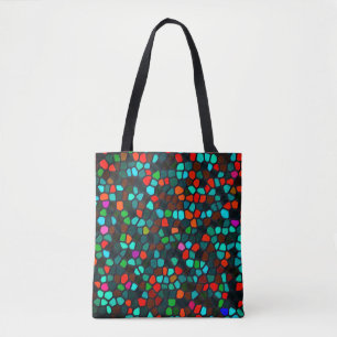 Farbenfrohe, mehrfarbige Mosaikmuster Tasche