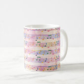 Farbenfrohe mehrfarbige Musiknote Classic Kaffeetasse (VorderseiteRechts)