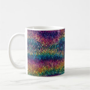 Farbenfrohe, mehrfarbige Regenbogen-Meerjungfrau-S Kaffeetasse