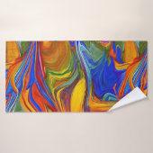 Farbenfrohe mehrfarbige Wirbel Badehandtuch (Badehandtuch)