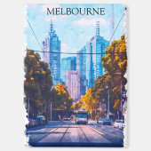 Farbenfrohe Melbourne Australien City View Travel Magnet (Vorderseite)