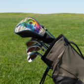Farbenfrohe Melodie: Vintage Gitarre Golf Headcover (In SItu)