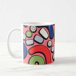 Farbenfrohe Memphis - nahtloses Muster II Kaffeetasse