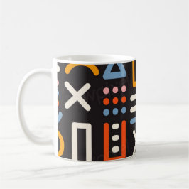Farbenfrohe Memphis - nahtloses Muster IV Kaffeetasse