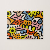 Farbenfrohe Memphis - nahtloses Muster VII Puzzle (Horizontal)