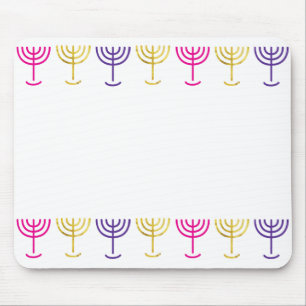 Farbenfrohe Menorah Mouse Pad Mousepad