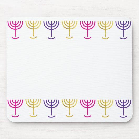 Farbenfrohe Menorah Mouse Pad Mousepad (Vorne)