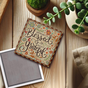 Farbenfrohe Menschen Selig Dankbare Inspirivity Ma Magnet