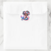 Farbenfrohe Mermaid-Aufkleber Runder Aufkleber (Tasche)