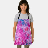 Farbenfrohe Mermaid FishTail Tiles-Muster Schürze (Insitu)