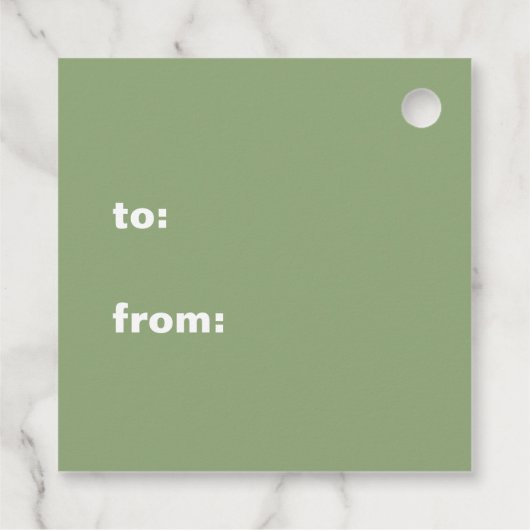 Farbenfrohe Merry & Bright Square Geschenke Geschenkanhänger (Rückseite)