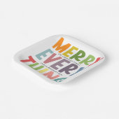 Farbenfrohe Merry Everything Inclusive Holiday-Par Pappteller (Gewinkelt)