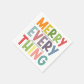 Farbenfrohe Merry Everything Inclusive Holiday-Par Serviette (Ecke)