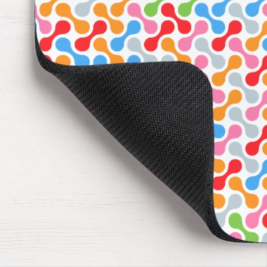 Farbenfrohe Metaballs-Muster, abstrakte bunte Farb Mousepad (Ecke)