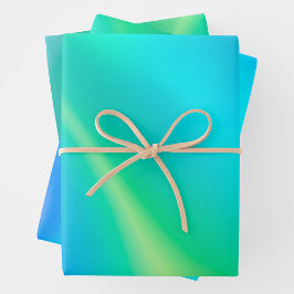 Farbenfrohe Metallfolienfolienfolienpapierblätter Geschenkpapier Set