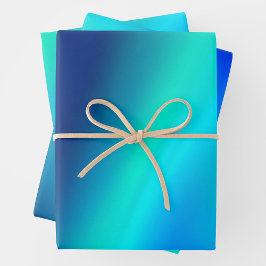 Farbenfrohe Metallfolienfolienfolienpapierblätter Geschenkpapier Set