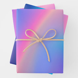 Farbenfrohe Metallfolienfolienfolienpapierblätter Geschenkpapier Set