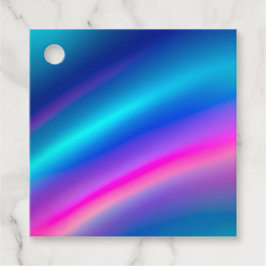 Farbenfrohe Metallic Foil Art - Tags Geschenkanhänger