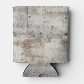 Farbenfrohe Metallwand, Streifen. Dosenkühler