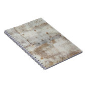Farbenfrohe Metallwand, Streifen. Notizblock (Rechte Seite)
