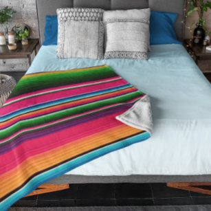 Farbenfrohe mexikanische Blanket Rainbow Spanische Fleecedecke