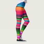Farbenfrohe mexikanische Blanket Rainbow Spanische Leggings (Rechts)