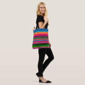 Farbenfrohe mexikanische Blanket Rainbow Spanische Tasche (Am Model)
