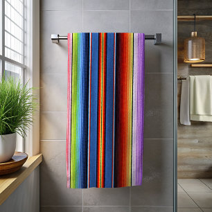 Farbenfrohe mexikanische Blanket Streifen Rainbow Strandtuch