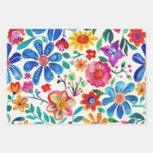 Farbenfrohe mexikanische Blume Geschenkpapier Set (Vorderseite 3)