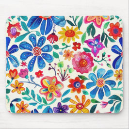 Farbenfrohe mexikanische Blume Mousepad