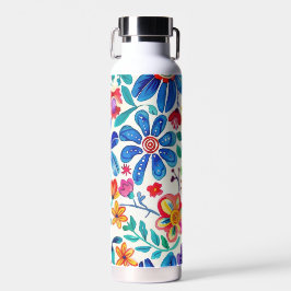 Farbenfrohe mexikanische Blume Trinkflasche