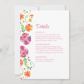 Farbenfrohe mexikanische Blumenfiesta - Details zu Einladung (Vorderseite)