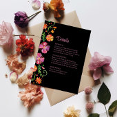 Farbenfrohe mexikanische Blumenfiesta - Details zu Einladung
