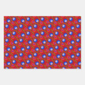 Farbenfrohe mexikanische Blumenmuster elegant kühl Geschenkpapier Set (Vorderseite 3)