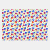 Farbenfrohe mexikanische Blumenmuster elegant kühl Geschenkpapier Set (Vorderseite 2)