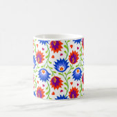Farbenfrohe mexikanische Blumenmuster elegant kühl Kaffeetasse (Mittel)