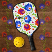 Farbenfrohe mexikanische Blumenmuster elegant kühl Pickleball Schläger