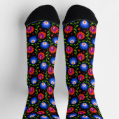 Farbenfrohe mexikanische Blumenmuster elegant kühl Socken (Oben)