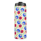 Farbenfrohe mexikanische Blumenmuster elegant kühl Thermosbecher (Vorderseite)