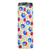 Farbenfrohe mexikanische Blumenmuster elegant kühl Thermosbecher (Rückseite)