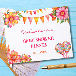 Farbenfrohe mexikanische Fiesta Babydusche Gästebuch