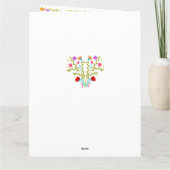 Farbenfrohe mexikanische Fiesta Blume Foto Geburts Karte (Rückseite)