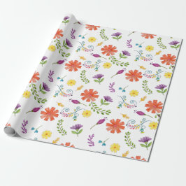 Farbenfrohe mexikanische Fiesta-Blume Geschenkpapier