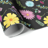 Farbenfrohe mexikanische Fiesta-Blume Geschenkpapier (Rolleneckpunkt)