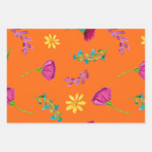 Farbenfrohe mexikanische Fiesta-Blume Geschenkpapier Set (Vorderseite)