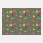 Farbenfrohe mexikanische Fiesta-Blume Geschenkpapier Set (Vorderseite 3)