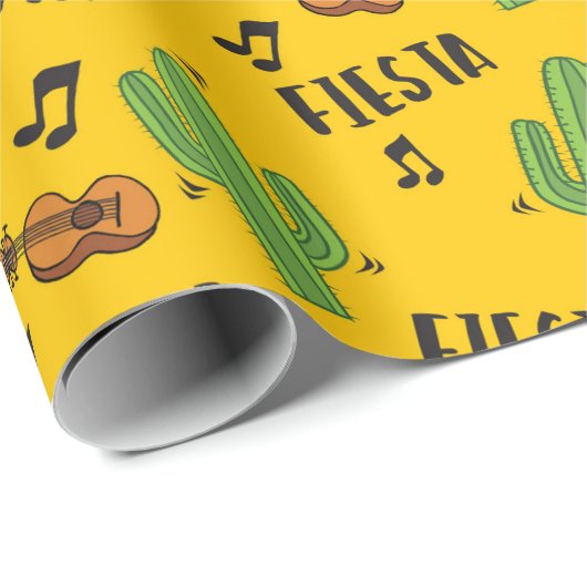 Farbenfrohe mexikanische Fiesta Geschenkpapier (Rolleneckpunkt)