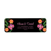 Farbenfrohe mexikanische Fiesta Rücksendeadresse (Vorne)