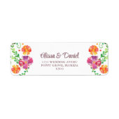 Farbenfrohe mexikanische Fiesta Rücksendeadresse (Vorne)